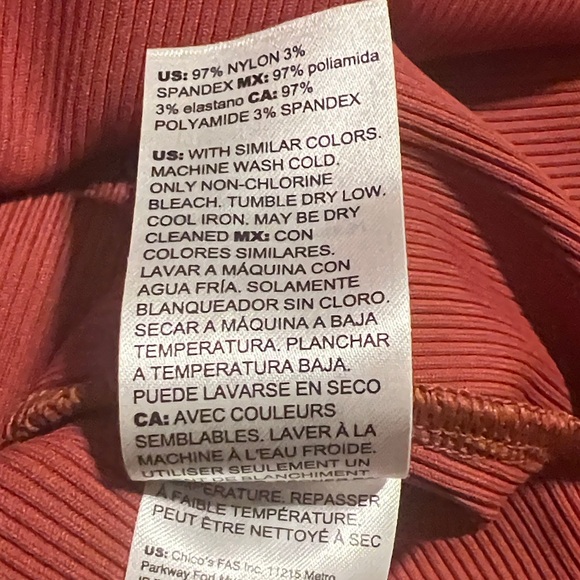 WHITEHOUSEBLACKMARKET Rust Ribbed Tank Top - Picture 8 of 8